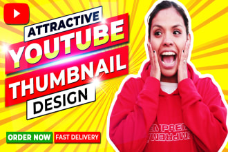 design attractive custom youtube thumbnail banner