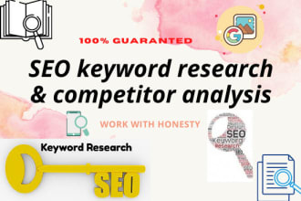 do SEO keyword research and competitor analysis