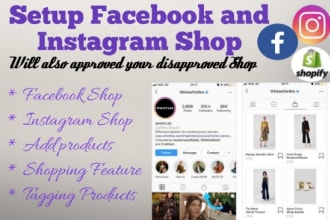 integrate instagram shop, facebook shop and product tagging