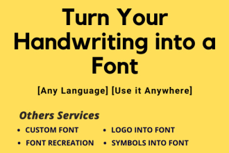 perfectly turn your handwriting into font  also make custom fonts