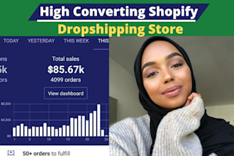 setup automated dropshipping shopify store website