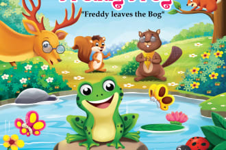 draw awesome children story book illustration