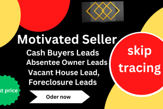 provide motivated seller lead skip tracing for real estate