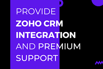 provide zoho CRM integration and premium support