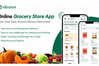 develop grocery app like instacart, gopuff, getir