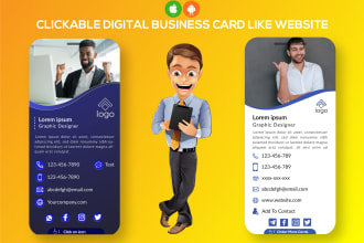 create digital business card like website