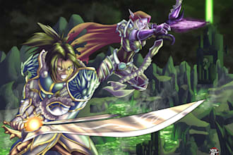 draw your favorite manga, anime or roleplaying characters