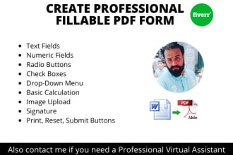 create professional fillable PDF form