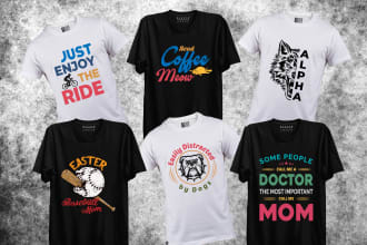 do custom bulk typography t shirt design for your business