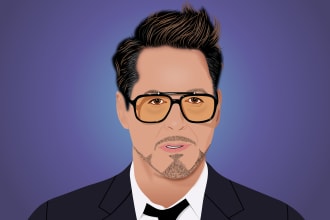 draw a realistic vector portrait for you