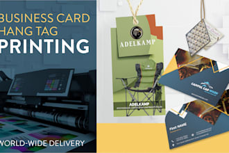 print and design your business cards and hang tags