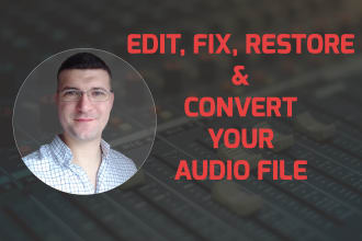 fix, convert or restore your audio file