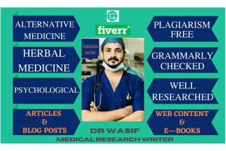 write medical articles about alternative medicine