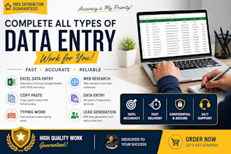 complete all types of data entry work for you