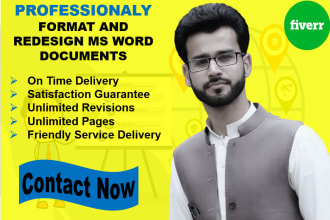 arrange and redesign word documents in a format professionally