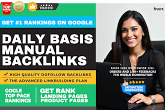 rank your website by daily basis high quality backlinks, link building service