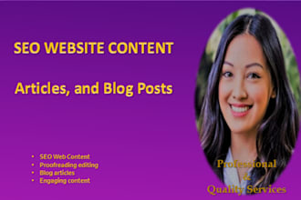 be your SEO website content writer