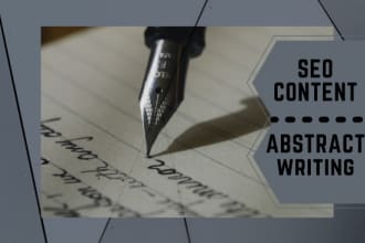 write scientific abstract or SEO content in 24 hour
