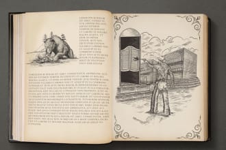 draw book illustration for a biography , history, and commercial using