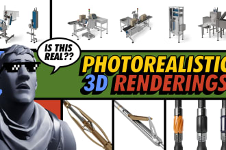 do 3d product rendering, 3d product design, and cad design