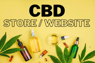 design cbd, cannabis, hemp or medical ecommerce website