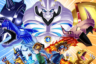 drawing your favorites digimon