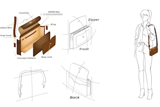 real product and bag design  with concept