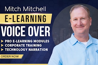 record a natural american male elearning voice over