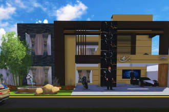do architecture plan 2d and 3d elevation interior design
