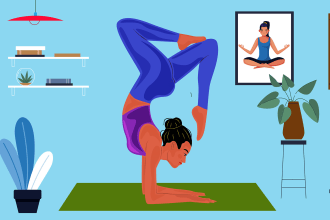 draw yoga, workout, medical, health and fitness, children exercises illustration