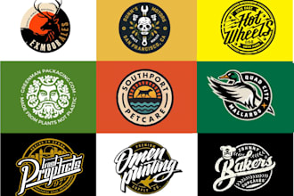 do retro or badge logo for you