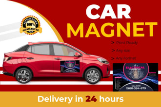 create van or car magnets, door decals, window decals, vehicle sign