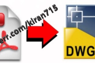 convert any PDF, jpg, jpeg, png file into dwg, dxf, cad
