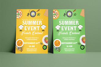 design creative food or restaurant flyer