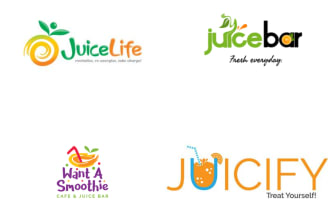 design elegant juice bar and cafe logo