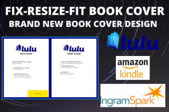 design ebook or paperback cover or fix its size for KDP,lulu