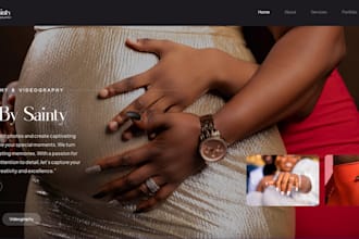 create a photography website design for photographers