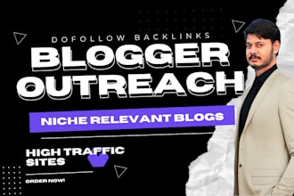 create dofollow SEO backlinks by manual blogger outreach