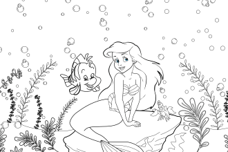 do line art for kids coloring book page