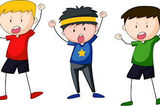 draw a high quality and unique stickman stick figure clipart