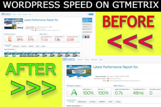 do wordpress optimization for gtmetrix up to 99 score