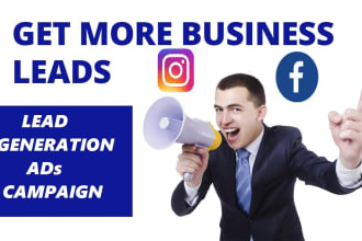 setup lead generation ads campaign for facebook linkedin instagram advertising