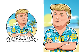 draw cartoon and mascot logo design for your business