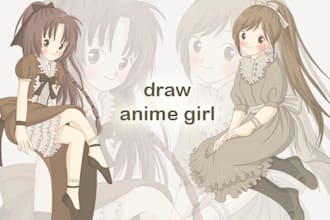 draw anime girl for you