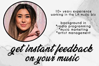 review your music and give you feedback