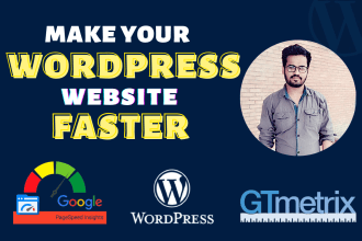 do wordpress speed optimization and speed up website on gtmetrix