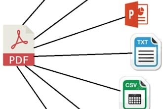 convert files from PDF to word, excel, PPT and other formats and vice versa