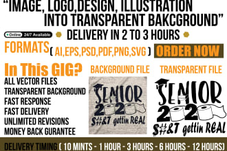 vectorize your logo, convert image to vector in transparent background