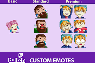 create simple twitch emotes for you
