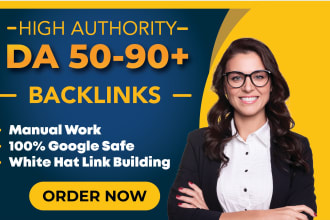 high authority da 90 plus seo dofollow manual backlinks